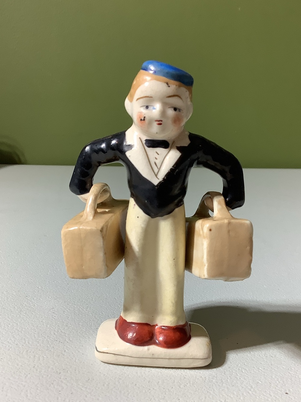 Vintage Bellhop salt and pepper shaker set